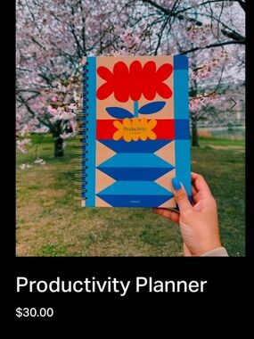 Productivity Planner Spiral Notebook - Colorful Floral Cover